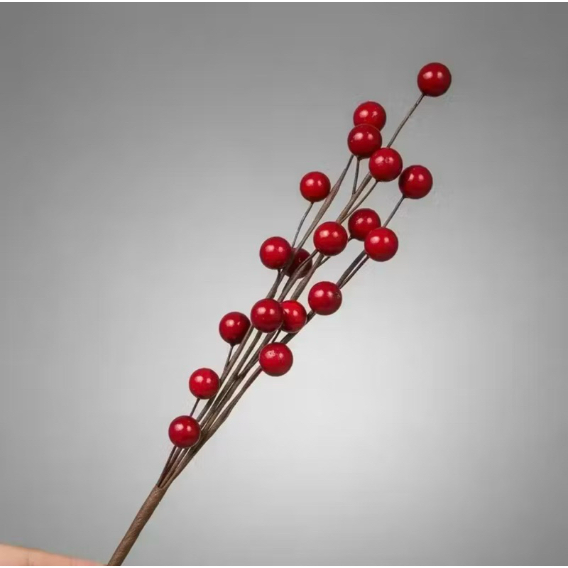 PICK NATALINO | TAM.: 30CM | CEREJA | GALHOS | DECORAÇÃO DE NATAL | ÁRVORE DE NATAL