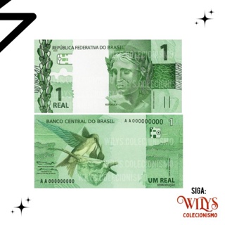Cédula de 1 Real - 2ª Família do Real - Reprodução em Oferta na Shopee