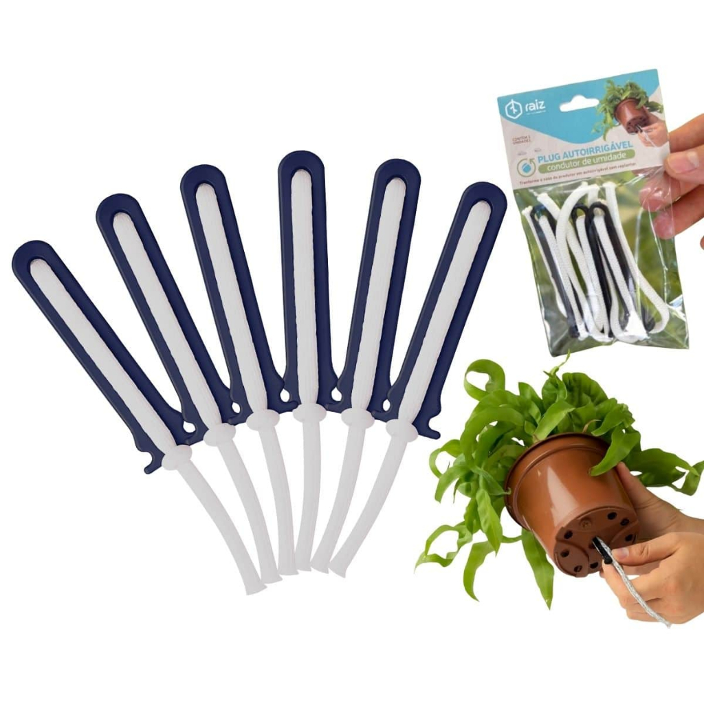 Kit 9 Plug Autoirrigável Raiz Condutor De Umidade Para Vaso e Planta Regador Automático Auto Irrigavel Vaso Raiz em Oferta na Shopee