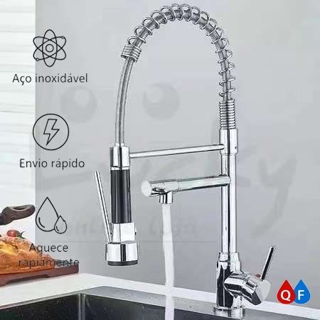 💧 Torneira de Parede Gourmet para Cozinha com Pulverizador e Mesa Removível