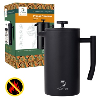 iCoffee Cafeteira com Prensa Francesa de Aço Inoxidável de 700ML e Função de 4 Estágios em Oferta na Shopee