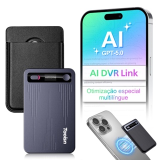 Taoisn Gravador de Voz Inteligente IA 142 Idiomas Transcrição Automática GPT-5,Redução de Ruído,64GB,40h,App AI DVR Link em Oferta na Shopee