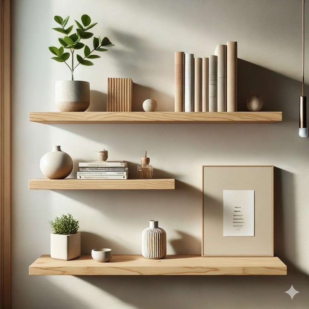 Kit 3 prateleiras 10x50cm/30cm em Madeira Maciça Natural Pinus ideal paraQuartos Banheiros Salas Escritórios em Oferta na Shopee