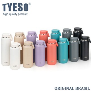 TYESO Garrafa Térmica 500ml com Tampa de Vedação Aço Inoxidável Copo à prova de vazamentos em Oferta na Shopee