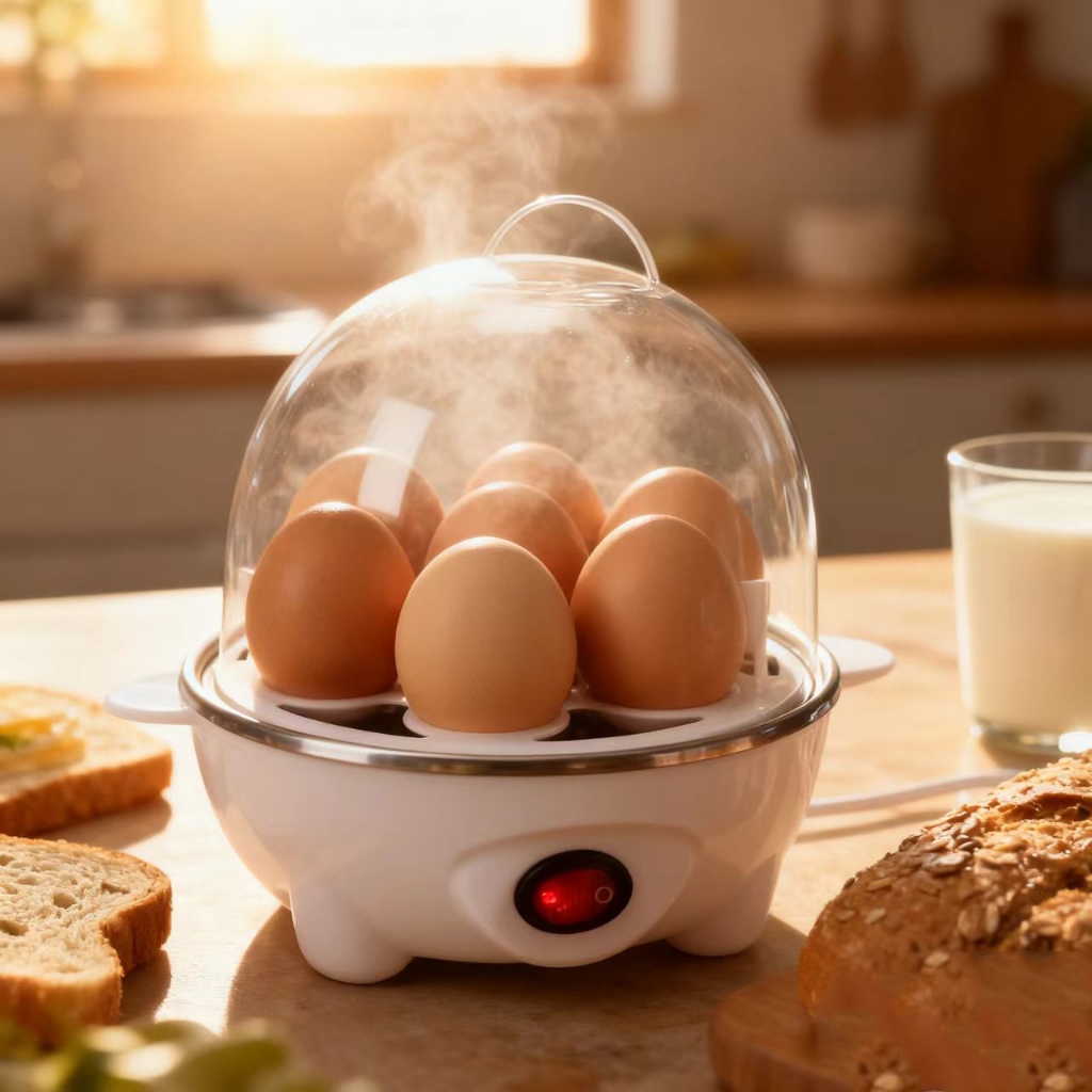 Cozedor de Ovos Elétrico Portátil Cozinha à Vapor 110V/220V Cor Aleatória