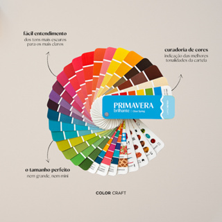 Cartela de Cores Coloração Pessoal Mini - PRIMAVERA - Modelo 2025 em Oferta na Shopee