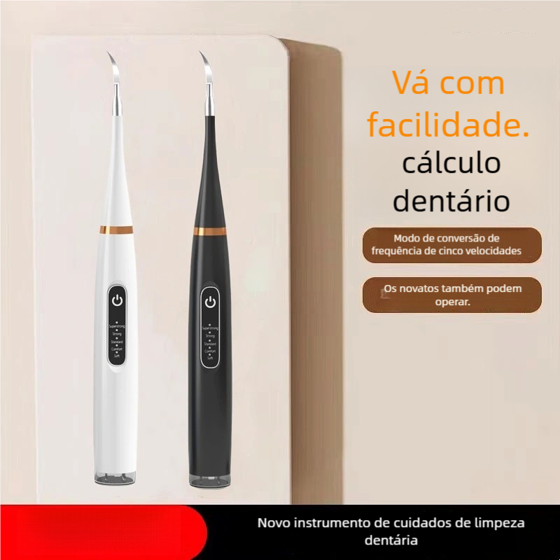 Escova Dental Elétrica 2 em 1 – 5 Modos, 2 Cabeças