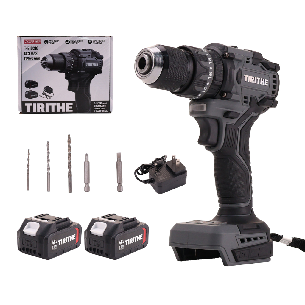 Parafusadeira Furadeira Impacto Brushless 48v 10mm 2 Bateria