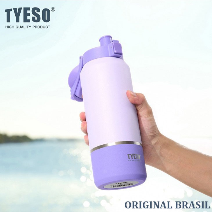 Garrafa Térmica de Aço Inoxidável TYESO Garrafa Térmica Boca Larga1200ml Vedação Total  Grande Capacidade em Oferta na Shopee