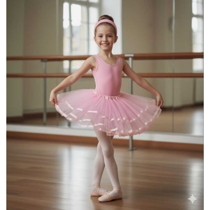 kit fantasia bailarina kit 3 pçs  bore faixa saia tule balé.