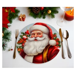 Jogo 4 Capas Sousplat Natal 35cm X 35cm em Tecido