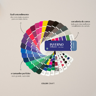 Cartela Paleta De Cores Coloração Pessoal Mini | Inverno Brilhante | Inverno Intenso em Oferta na Shopee