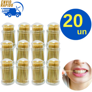 Kit 20 Paliteiro Inox com Tampa – Porta Palito de Dente Elegante e Resistente para Mesa Natal