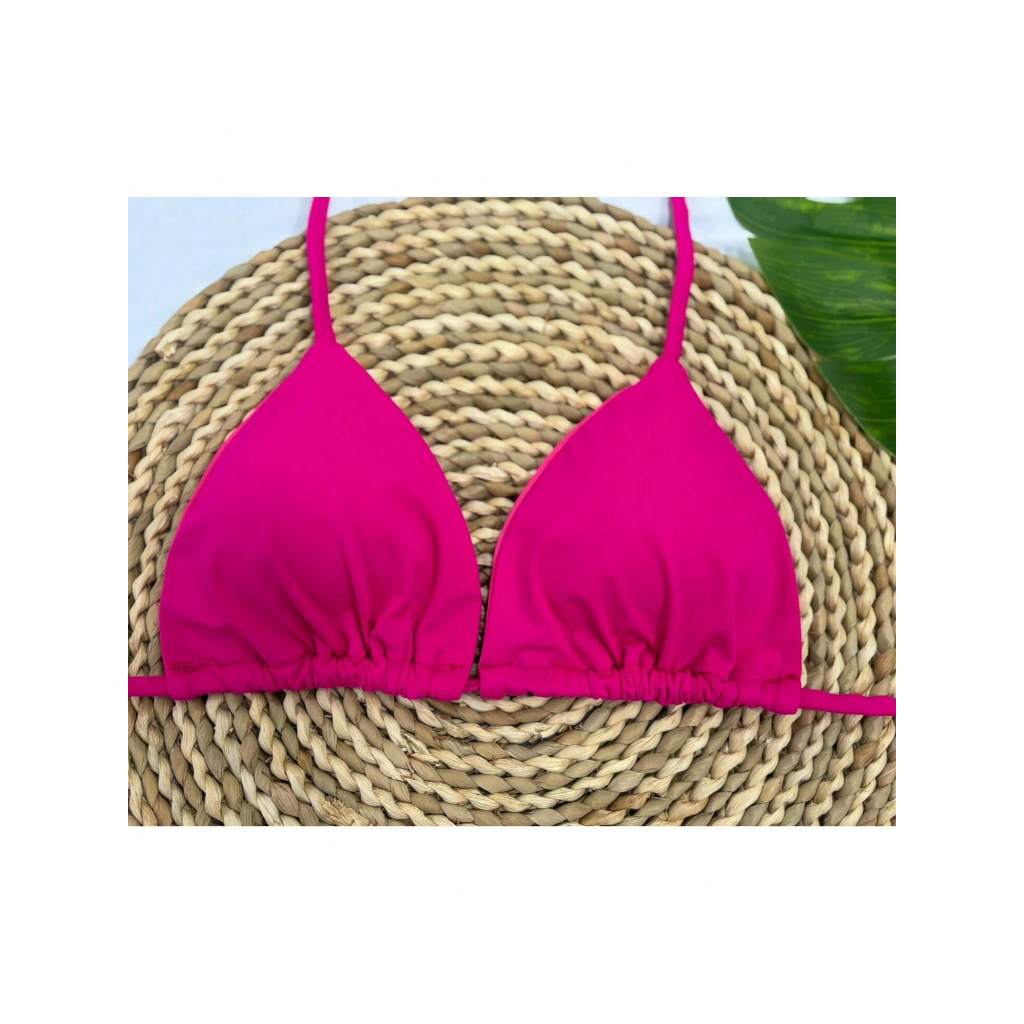 Biquini Top Cortininha Avulso com Bojo Removivel Poliamida Natal Praia Férias Piscina Verão em Oferta na Shopee