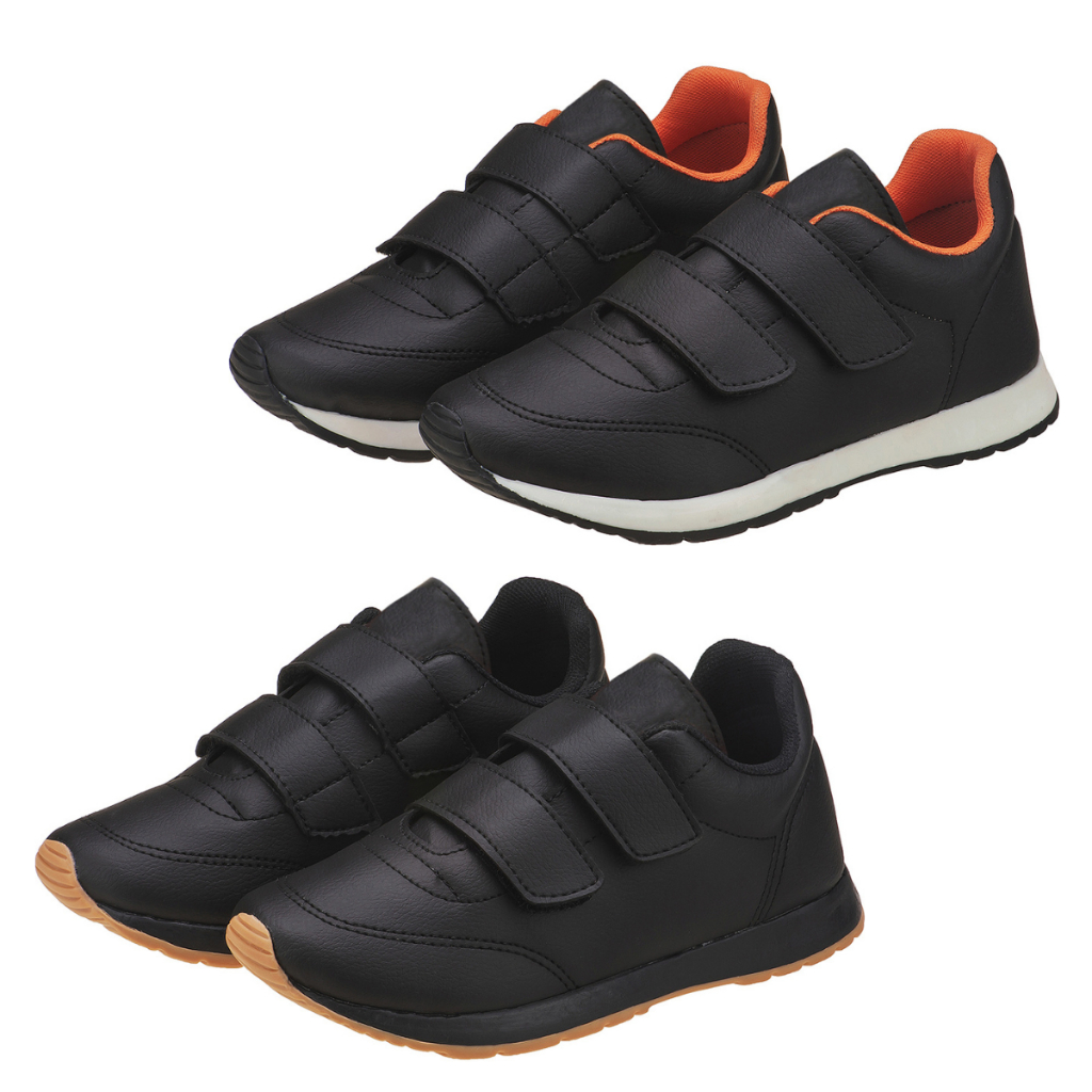 Tênis Infantil Escolar Jogging Preto Menino e Menina Volta as Aulas Kidstep em Oferta na Shopee