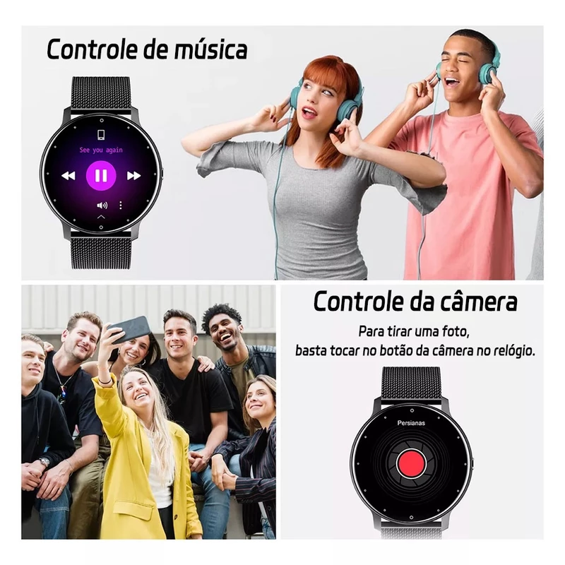 Smartwatch Jioye Redondo com Chamada Bluetooth à Prova d'Água — foto 8