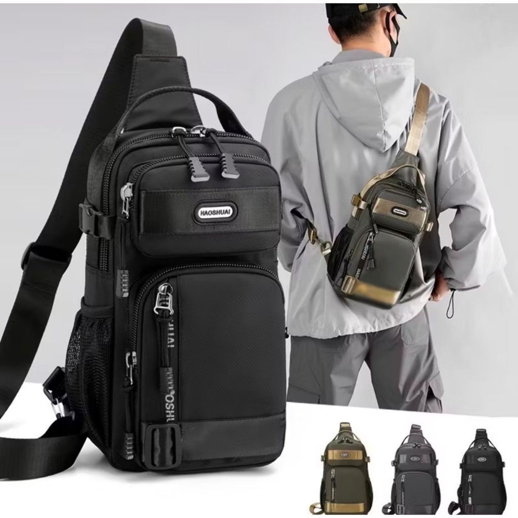 Mochila De Peito Masculina Impermeável Multifuncional De Transversais Para Acampamentos Ao Ar Livre Caminhadas