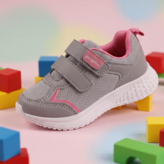 Tênis Infantil Menina Volta às Aulas Casual Confortável Cinza Rosa em Oferta na Shopee