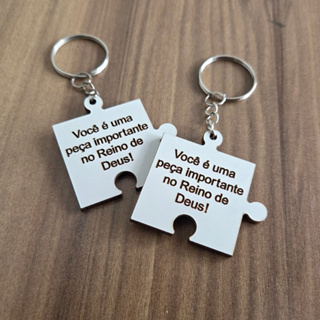 Chaveiros Peça Quebra-Cabeça Cristão MDF lembrancinhas Religiosa Fé Igreja Deus em Oferta na Shopee