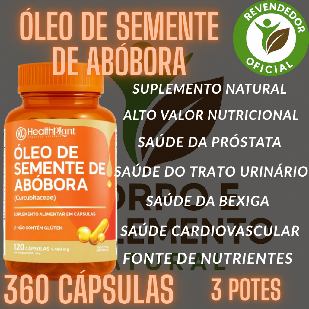 Óleo de semente de abóbora em cápsulas, produto 100% natural, óleo de moranga Softgel Cápsula Oleosa