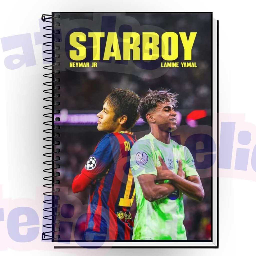 Caderno Personalizado Lamine Yamal | Tema Futebol | Capa Dura Plastificada | 1 a 20 Matérias | Universitário e Escolar | em Oferta na Shopee