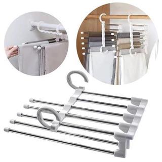Vittak Cabide Multiuso 5 em 1 Retrátil de Inox Para Calças Jeans Saias Roupas com 5 Divis…