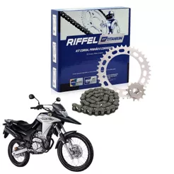 Kit Relação Tração Transmissão Honda Xre 300 2010 2011 2012 2013 a 2026 Original Riffel