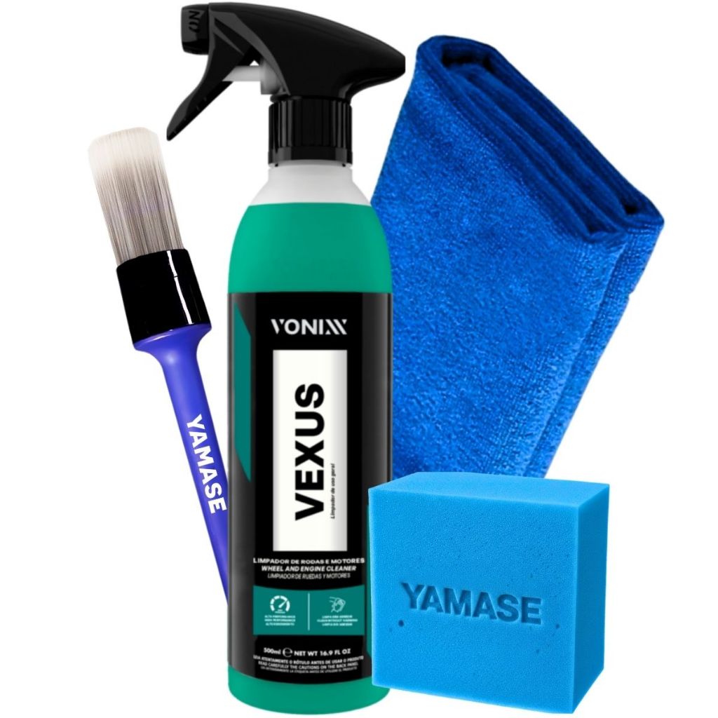 Vexus Vonixx Limpador Limpa Rodas E Motor Pincel Pano em Oferta na Shopee