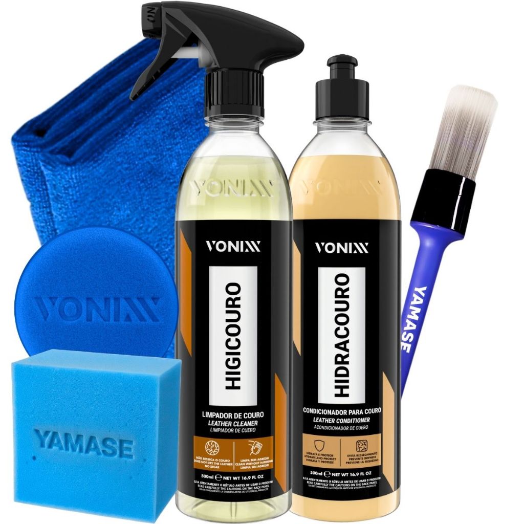 Kit Limpeza Hidratação Couro Vonixx Limpa e Hidrata