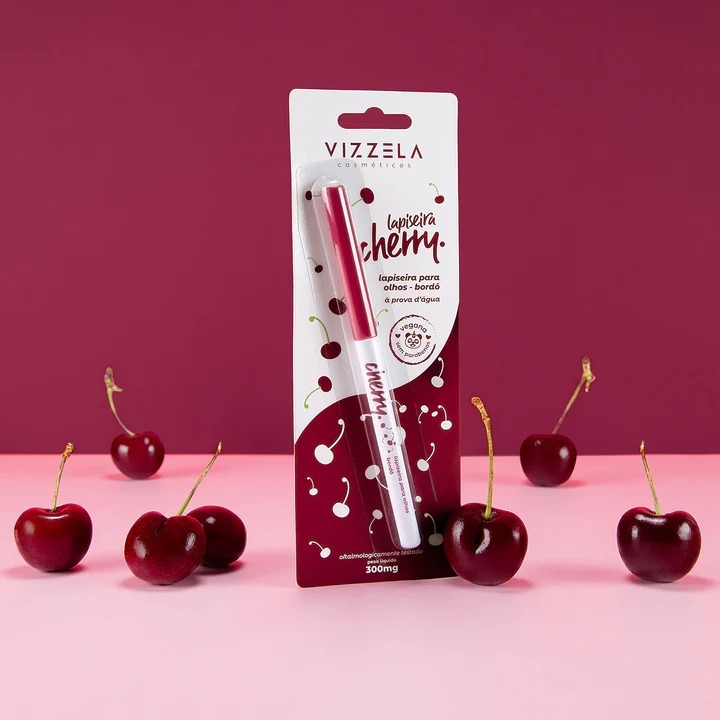 Lapiseira para Olhos Bordô Cherry Vizzela