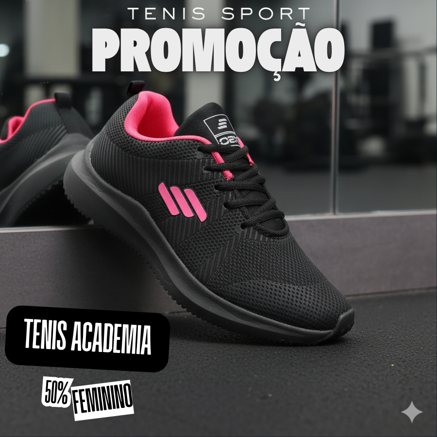 Tênis O2X Masculino e Feminino Academia Leve Confortável e Ideal para Treino