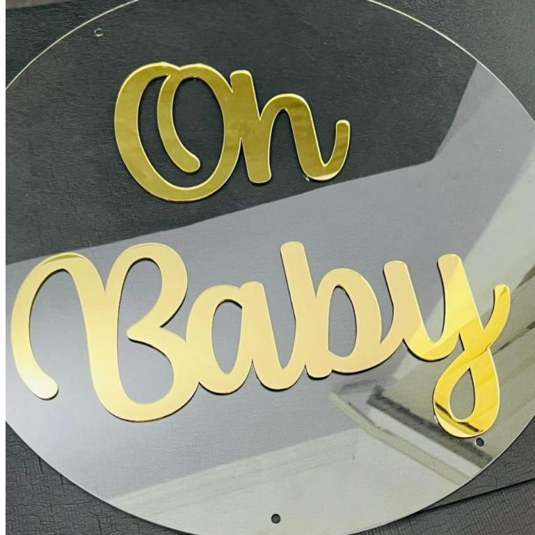 Círculo Mini Festa na Mesa em Acrílico Cristal com 04 furos 40cm Aniversário Chá Revelação