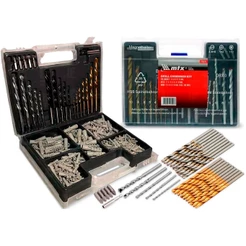 Jogo Kit De Brocas Com Buchas 300 Peças Para Concreto Metal E Madeira