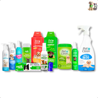 Kit Higiene e Banho Completo para Cachorros Gatos Pet Clean Cuidados com o Pelo e Saúde Bucal em Oferta na Shopee