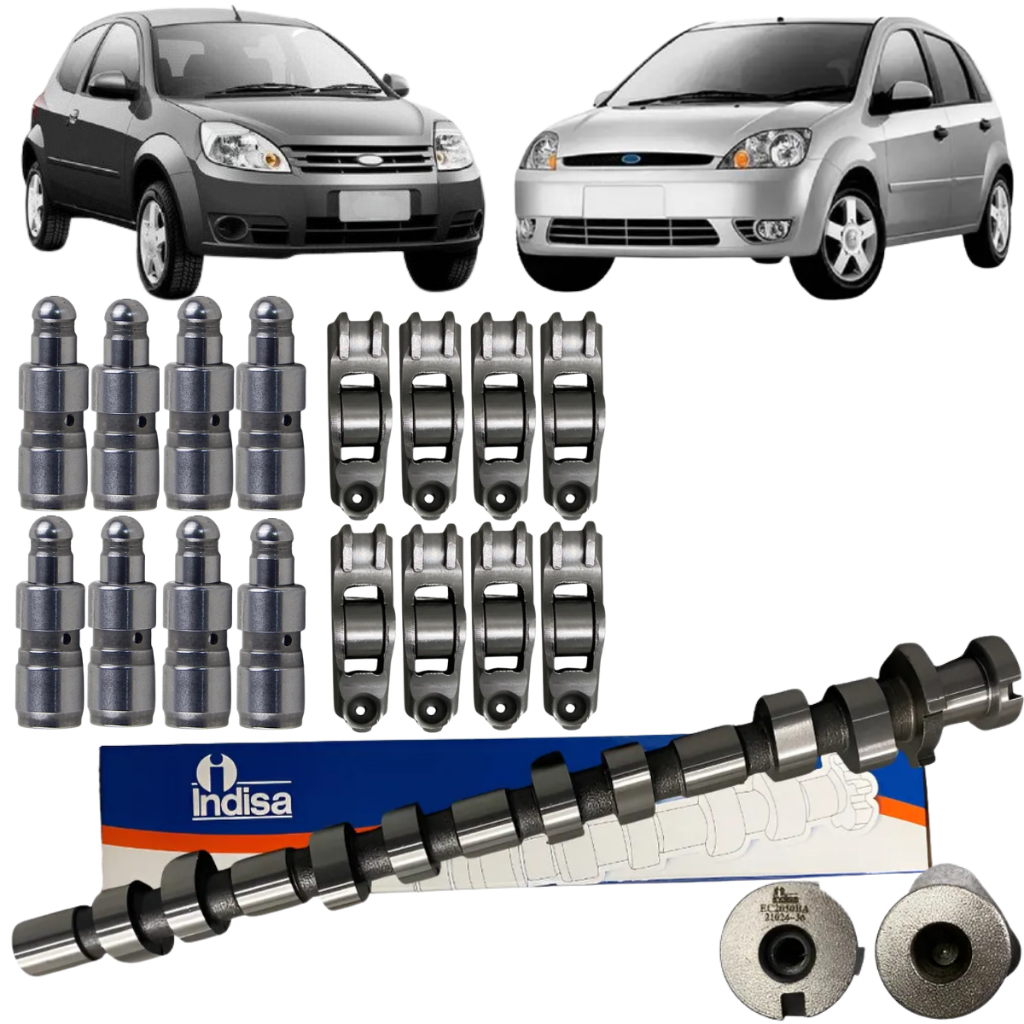 Eixo Comando De Válvulas 3 Vias Com Tucho e Balancim Para Ford Ka Fiesta Zetec 1.0 8v 2006/2014 em Oferta na Shopee