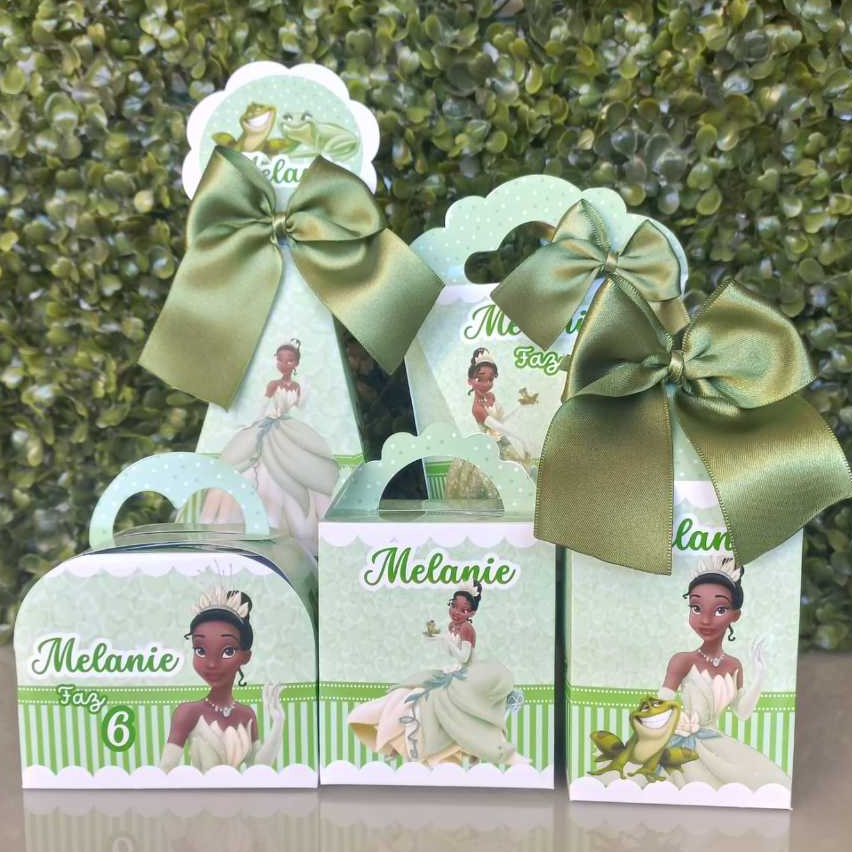 KIT CAIXINHAS PERSONALIZADAS TIANA
