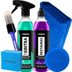 Kit Plástico Vonixx Sintra Fast Limpador Apc Plastico Interno + Restaurax 500ml