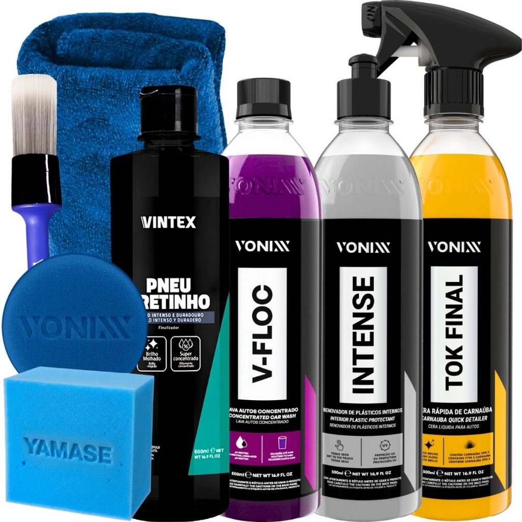Kit Shampoo V-Floc Cera Tok Final Revitalizador Intense Pneu Pretinho Vonixx