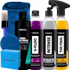 Kit Shampoo V-Floc Cera Tok Final Revitalizador Intense Pneu Pretinho Vonixx
