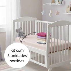 Kit 5 Lençol Para Berço Americano com Elástico 130x70cm Avulso Microfibra