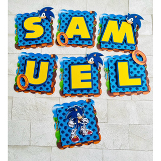 Aplique Pão de Mel Personalizado Sonic 3D - 6 cm | Tag | Fazemos todos os temas em Oferta na Shopee