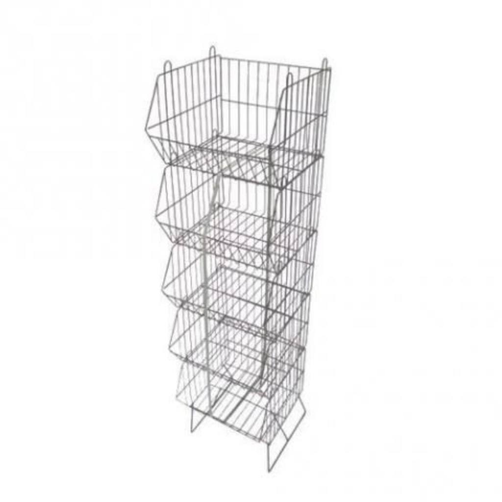 Expositor Multiuso 5 Cestos Aramado Empilhavel Baby