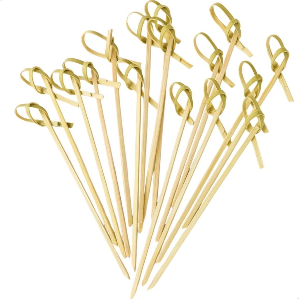 Palito Espeto Aperitivo Bambu 9cm Verde Eventos Buffet Atacado em Oferta na Shopee