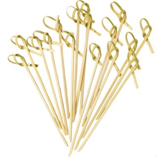 Palito Espeto Aperitivo Bambu 9cm Verde Eventos Buffet Atacado em Oferta na Shopee