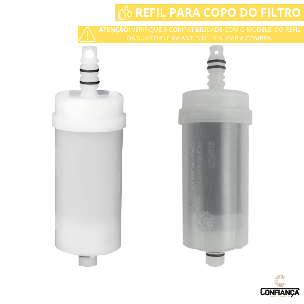 Refil Para Torneira Filtro Carvão Ativado Blindado Pró Saúde Carvão Ativado Zufer Higo
