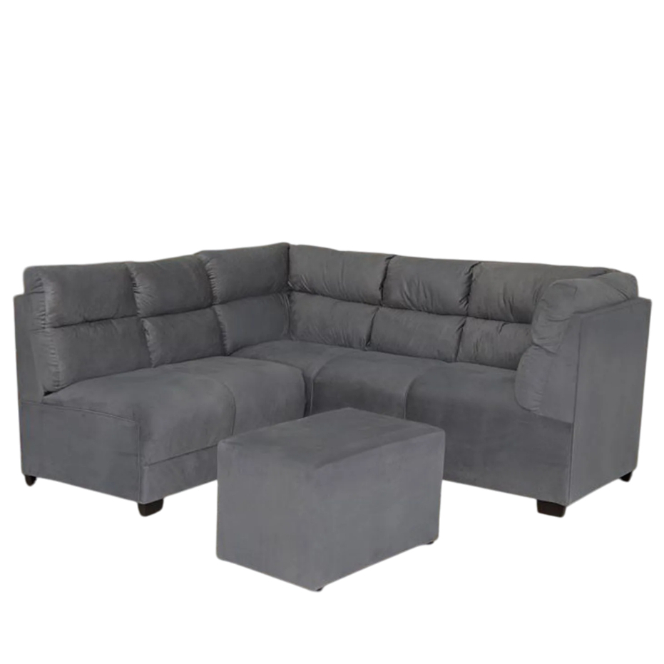 Sofá de Canto 5 Lugares - Estofados Paraná, acompanha um Puff em Oferta na Shopee