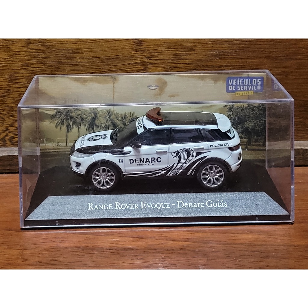 Range Rover Evoque - Denarc Goiás - Coleção Veículos de Serviço do Brasil - Carrinho Miniatura 1/43