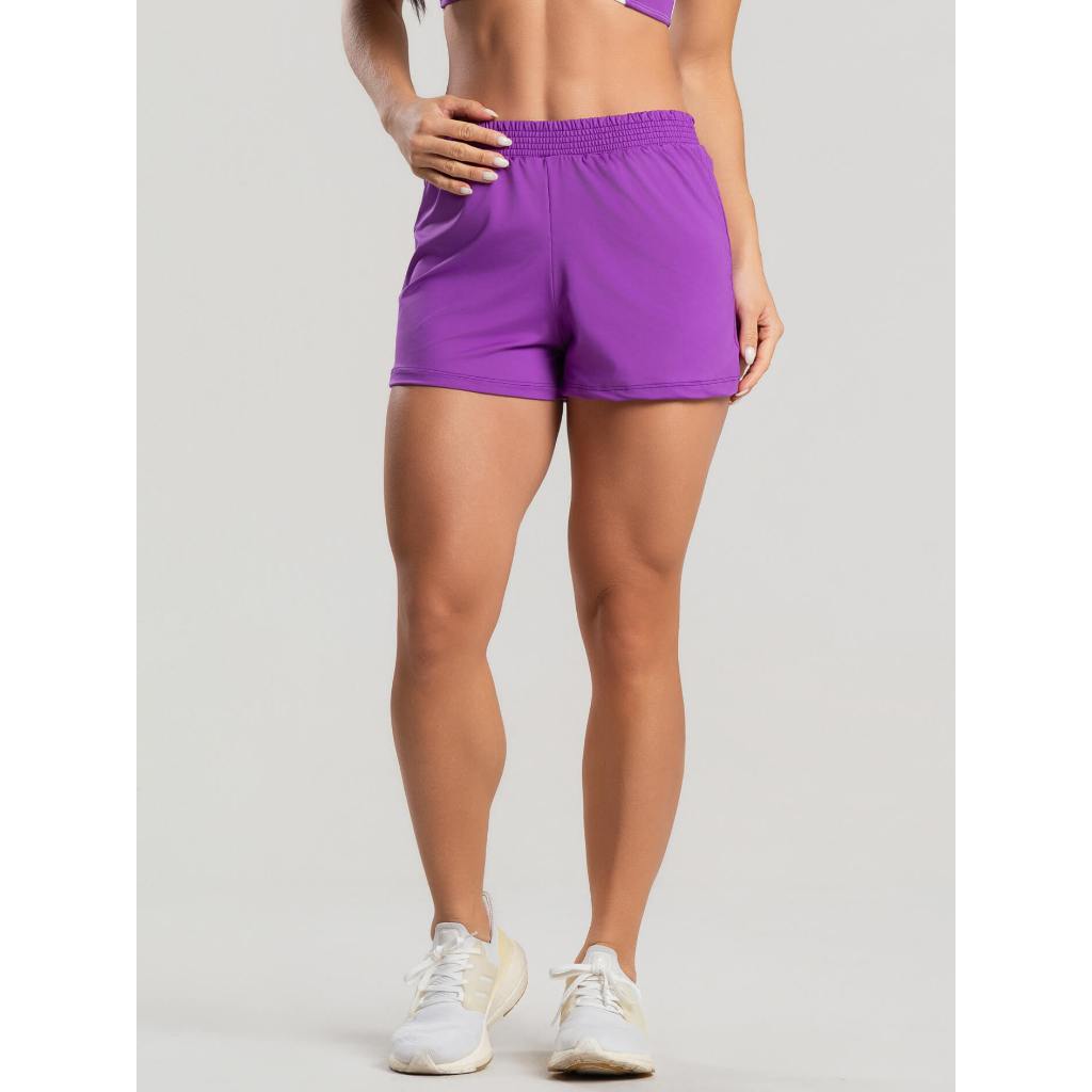 Short Saida de Praia Curto Feminino Cores Lisas Tecido Proteção UV Moda Praia Verão