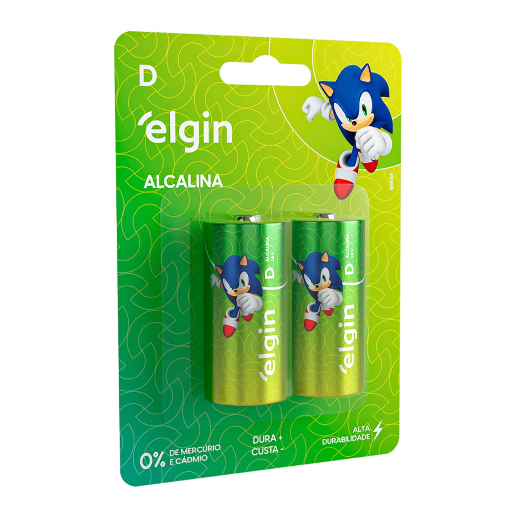Pilha Alcalina D LR20 Grande Blister Brinquedo Rádio Elgin em Oferta na Shopee