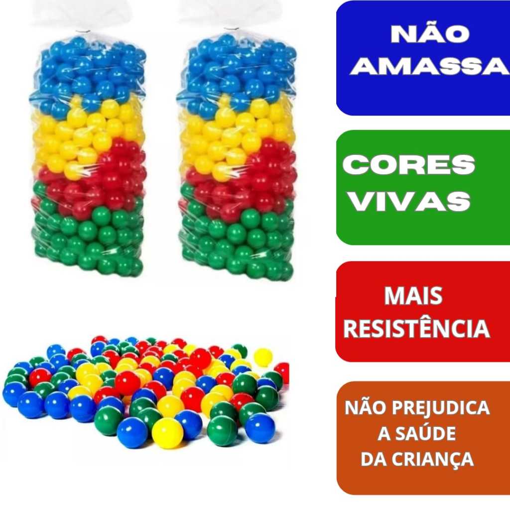 Kit com bolinhas coloridas para piscina de bolinha infantil Não amassa Escolha a quantidade em Oferta na Shopee